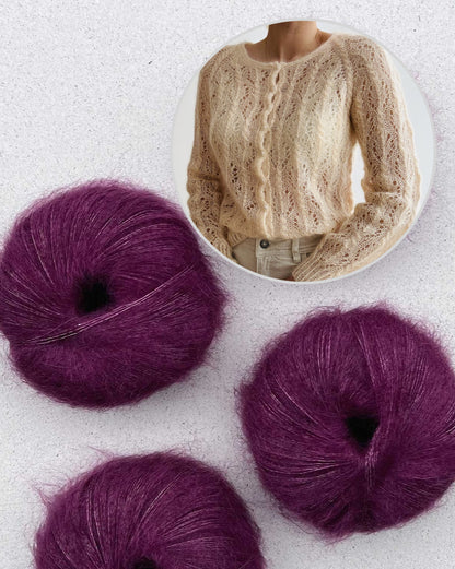 Gerardina Cardigan | zartes Muster aus Mohair Bliss von Pascuali