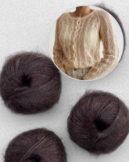 Gerardina Cardigan | zartes Muster aus Mohair Bliss von Pascuali