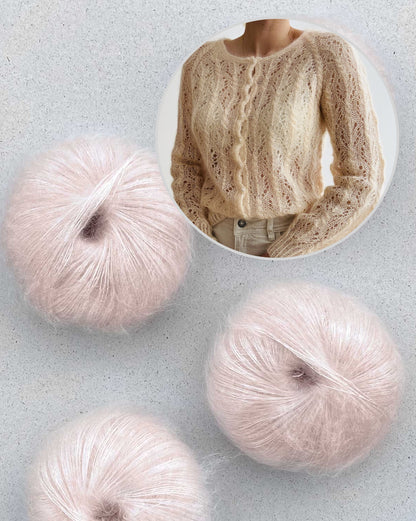 Gerardina Cardigan | zartes Muster aus Mohair Bliss von Pascuali