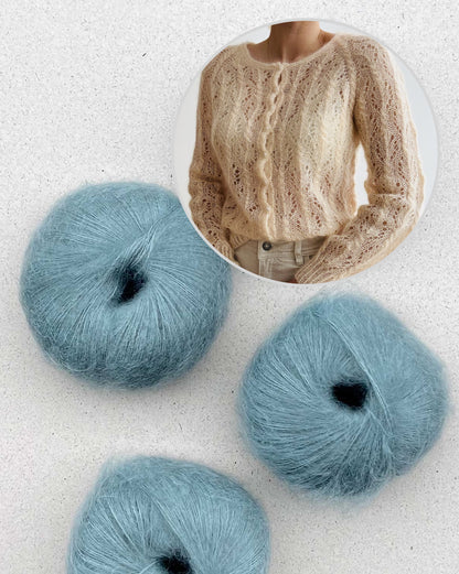 Gerardina Cardigan | zartes Muster aus Mohair Bliss von Pascuali