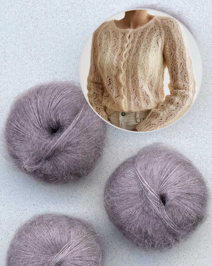 Gerardina Cardigan | zartes Muster aus Mohair Bliss von Pascuali