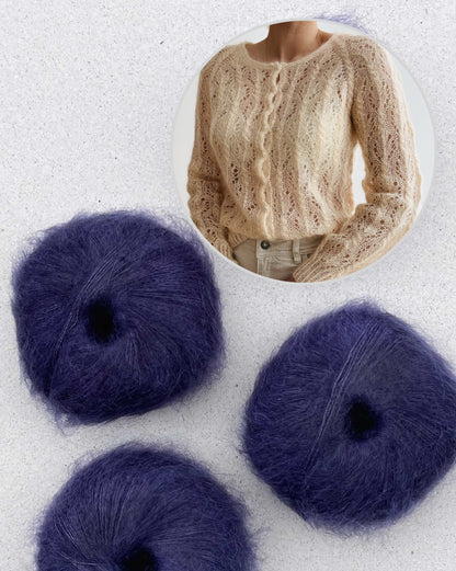 Gerardina Cardigan | zartes Muster aus Mohair Bliss von Pascuali
