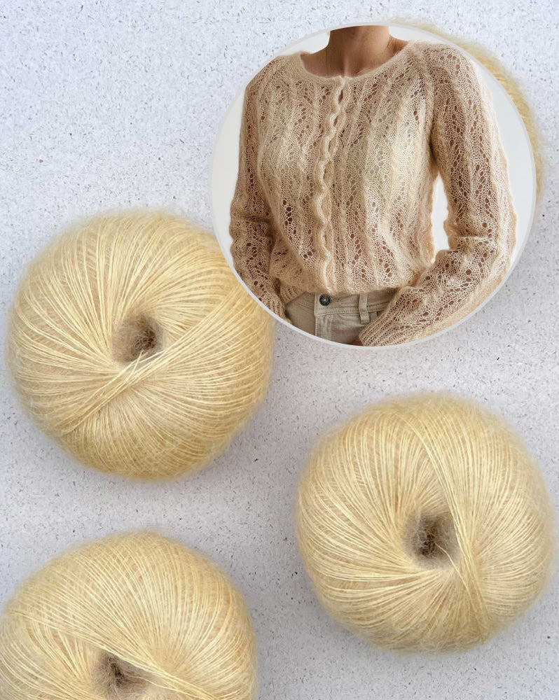 Gerardina Cardigan | zartes Muster aus Mohair Bliss von Pascuali