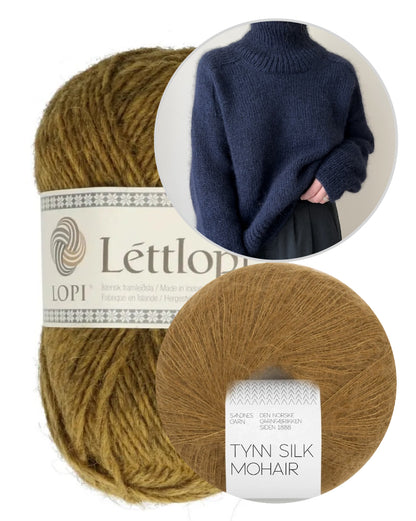 Ozetta Great Lakes Pullover mit Lettlopi von Lopi Island und Tynn Silk Mohair von Sandnes Garn 14
