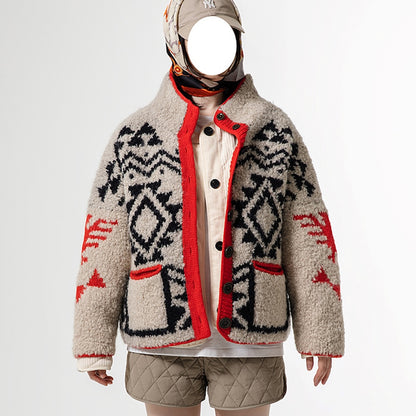 Winter Chunky Jacket von grey level knitter mit Teddy Dear und Woolia von Gepard Garn 8
