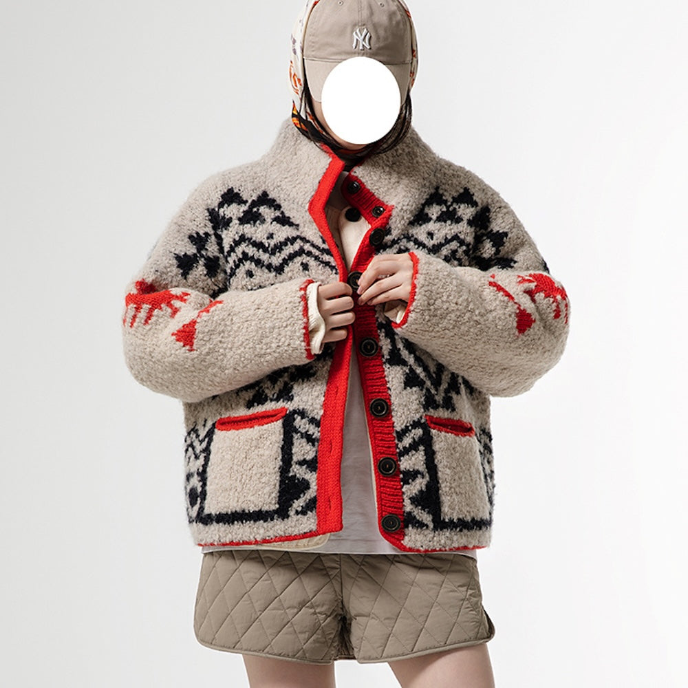 Winter Chunky Jacket von grey level knitter mit Teddy Dear und Woolia von Gepard Garn 4