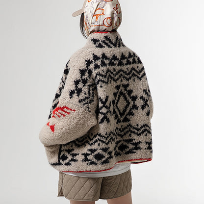 Winter Chunky Jacket von grey level knitter mit Teddy Dear und Woolia von Gepard Garn 6