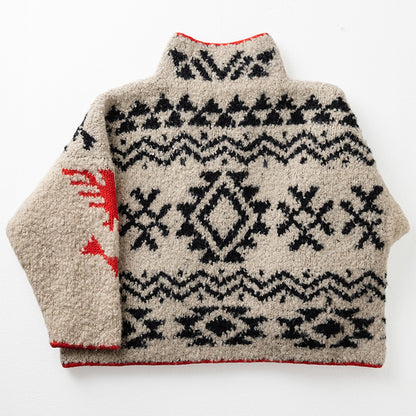 Winter Chunky Jacket von grey level knitter mit Teddy Dear und Woolia von Gepard Garn 10