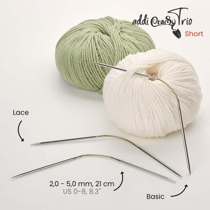 CraSyTrio Strumpfstricknadeln - 21cm