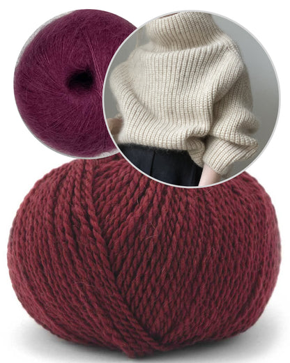 Aegyoknit Gujo Sweater mit Tibetan und Mohair Bliss von Pascuali 11
