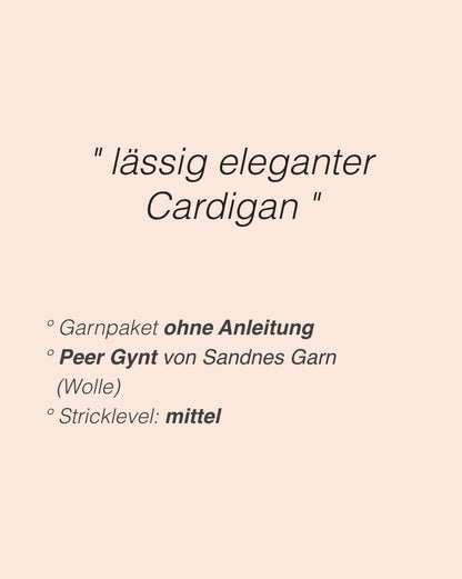 Gween Cardigan | klassisch im Book-Club-Look aus Peer Gynt von Sandnes Garn