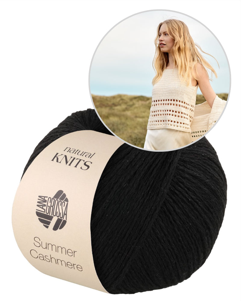Häkeltop Natural Knits 01 Lana Grossa mit Summer Cashmere von Lana Grossa 