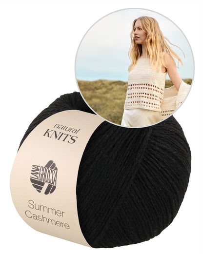 Häkeltop Natural Knits 01 Lana Grossa mit Summer Cashmere von Lana Grossa 
