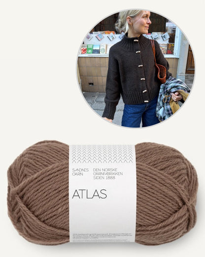 Hannah-jakke | enkel jakke i Atlas fra Sandnes Garn