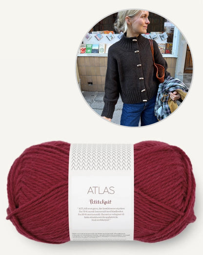 Hannah-jakke | enkel jakke i Atlas fra Sandnes Garn
