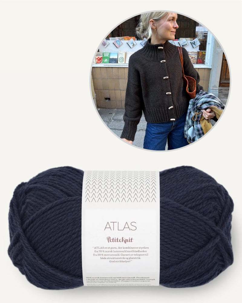 Hannah-jakke | enkel jakke i Atlas fra Sandnes Garn