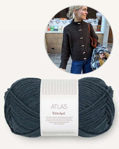 Hannah-jakke | enkel jakke i Atlas fra Sandnes Garn