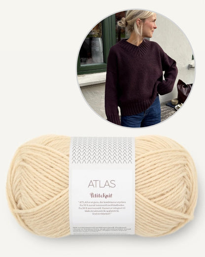 Hannah Sweater V-Neck | lässig bequem aus Atlas by PetiteKnit von Sandnes Garn