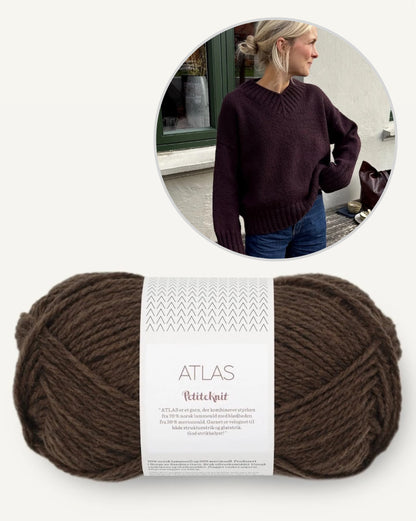 Hannah Sweater V-Neck | lässig bequem aus Atlas by PetiteKnit von Sandnes Garn
