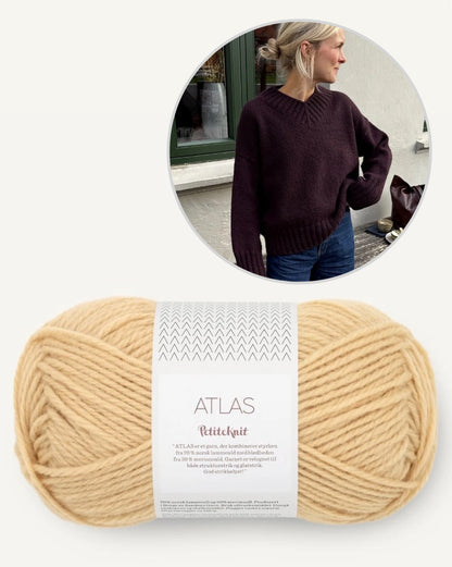 Hannah Sweater V-Neck | lässig bequem aus Atlas by PetiteKnit von Sandnes Garn