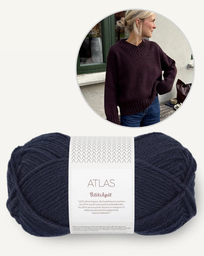 Hannah Sweater V-Neck | lässig bequem aus Atlas by PetiteKnit von Sandnes Garn