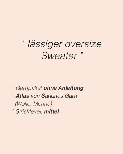 Hannah Sweater O-Neck | lässiger oversize Sweater aus Atlas von PetiteKnit