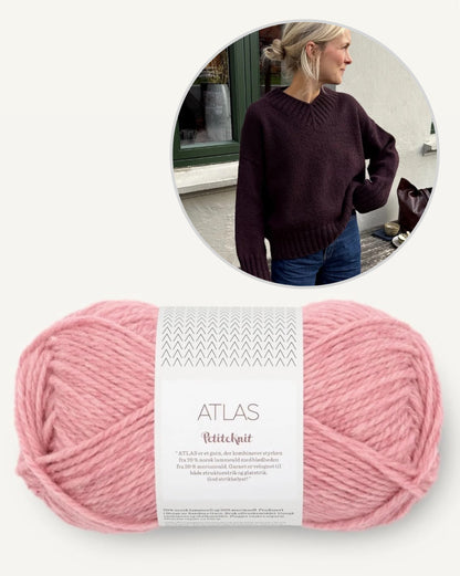 Hannah Sweater V-Neck | lässig bequem aus Atlas by PetiteKnit von Sandnes Garn