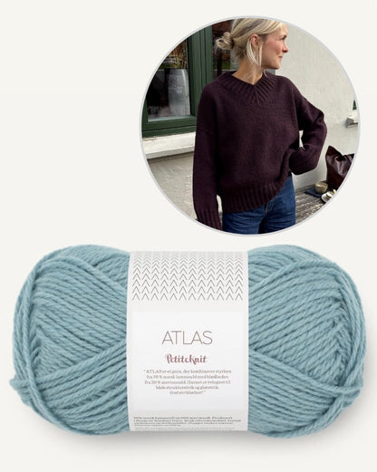 Hannah Sweater V-Neck | lässig bequem aus Atlas by PetiteKnit von Sandnes Garn
