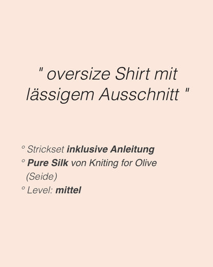 Hanuma Shirt V-Neck | vorteilhafter V-Ausschnitt aus Pure Silk von Knitting for Olive