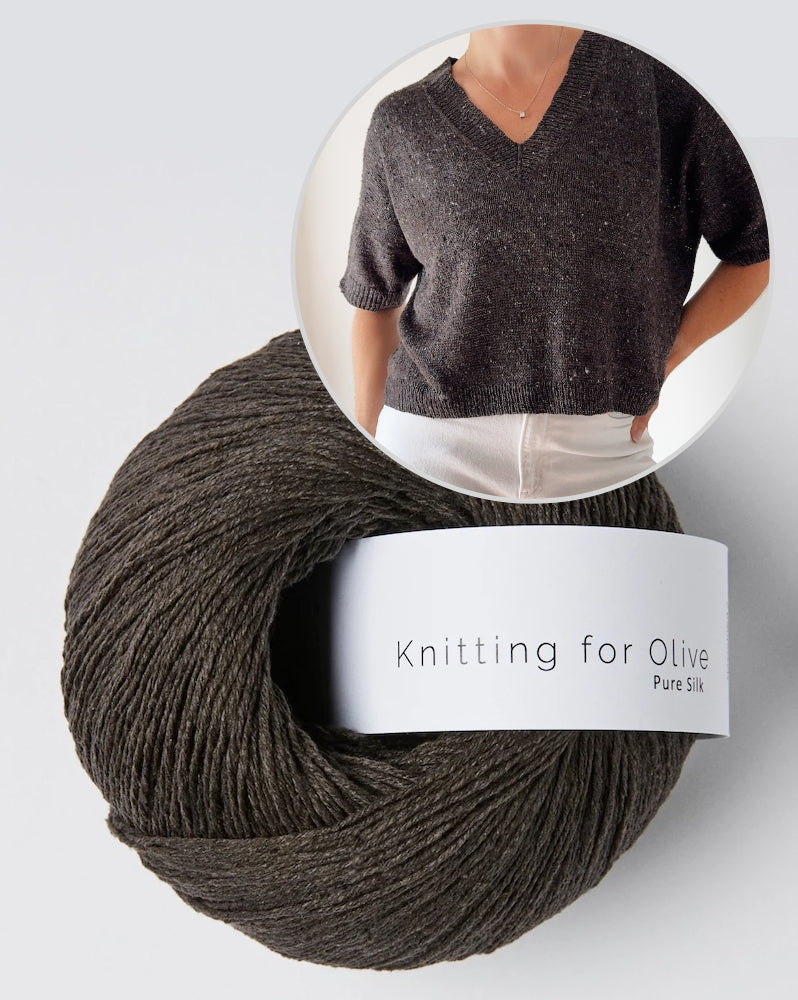 Hanuma Shirt V-Neck | vorteilhafter V-Ausschnitt aus Pure Silk von Knitting for Olive