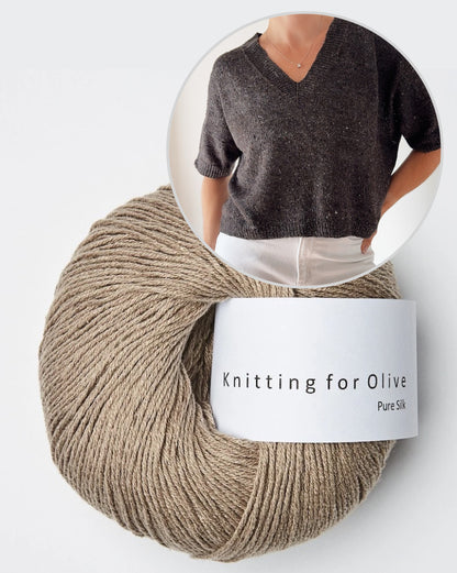 Hanuma Shirt V-Neck | vorteilhafter V-Ausschnitt aus Pure Silk von Knitting for Olive
