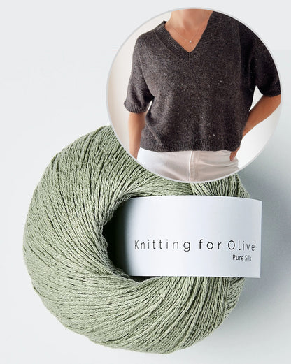 Hanuma Shirt V-Neck | vorteilhafter V-Ausschnitt aus Pure Silk von Knitting for Olive
