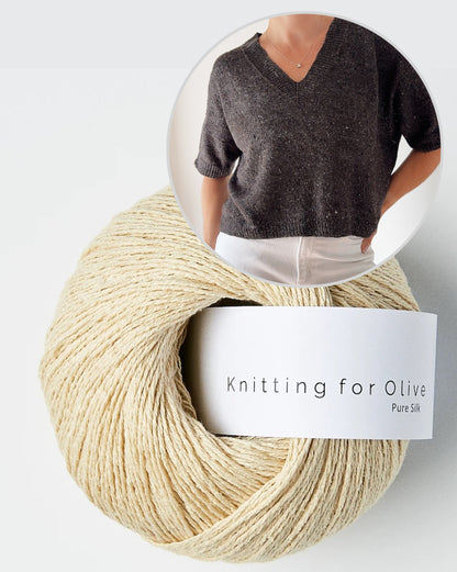 Hanuma Shirt V-Neck | vorteilhafter V-Ausschnitt aus Pure Silk von Knitting for Olive