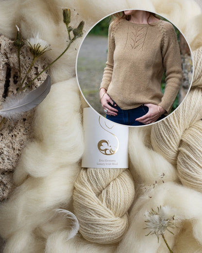 Harvest Sweater | zarte Zöpfe aus Elements DK von Eriu