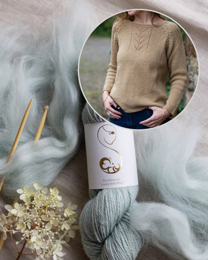 Harvest Sweater | zarte Zöpfe aus Elements DK von Eriu