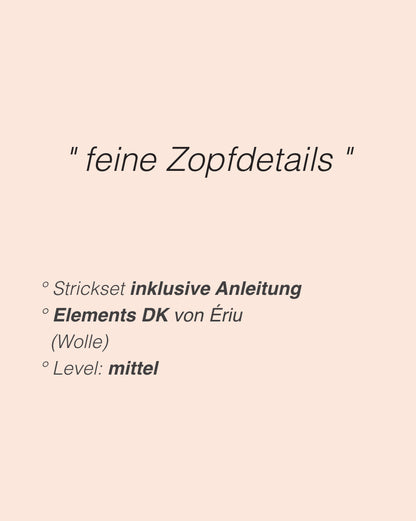 Harvest Sweater | zarte Zöpfe aus Elements DK von Eriu