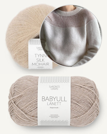 Blusa Heaven | romantica e femminile in Babyull Lanett e Tynn Silk Mohair di Sandnes Garn