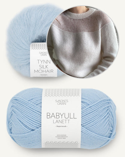 Blusa Heaven | romantica e femminile in Babyull Lanett e Tynn Silk Mohair di Sandnes Garn