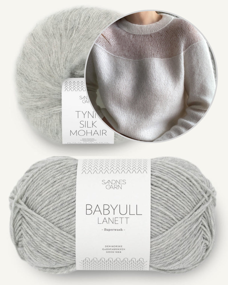 Blusa Heaven | romantica e femminile in Babyull Lanett e Tynn Silk Mohair di Sandnes Garn