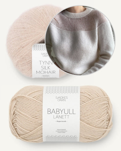 Blusa Heaven | romantica e femminile in Babyull Lanett e Tynn Silk Mohair di Sandnes Garn
