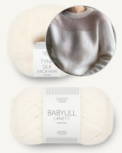 Blusa Heaven | romantica e femminile in Babyull Lanett e Tynn Silk Mohair di Sandnes Garn