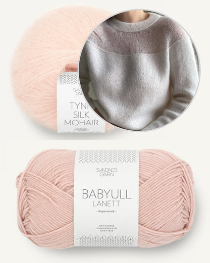 Blusa Heaven | romantica e femminile in Babyull Lanett e Tynn Silk Mohair di Sandnes Garn