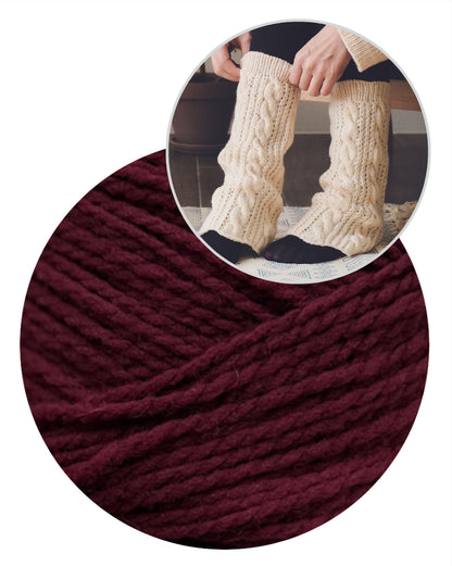 Heidi Leg Warmers | warme Zopfmusterstulpen aus Woolia von Gepard Garn