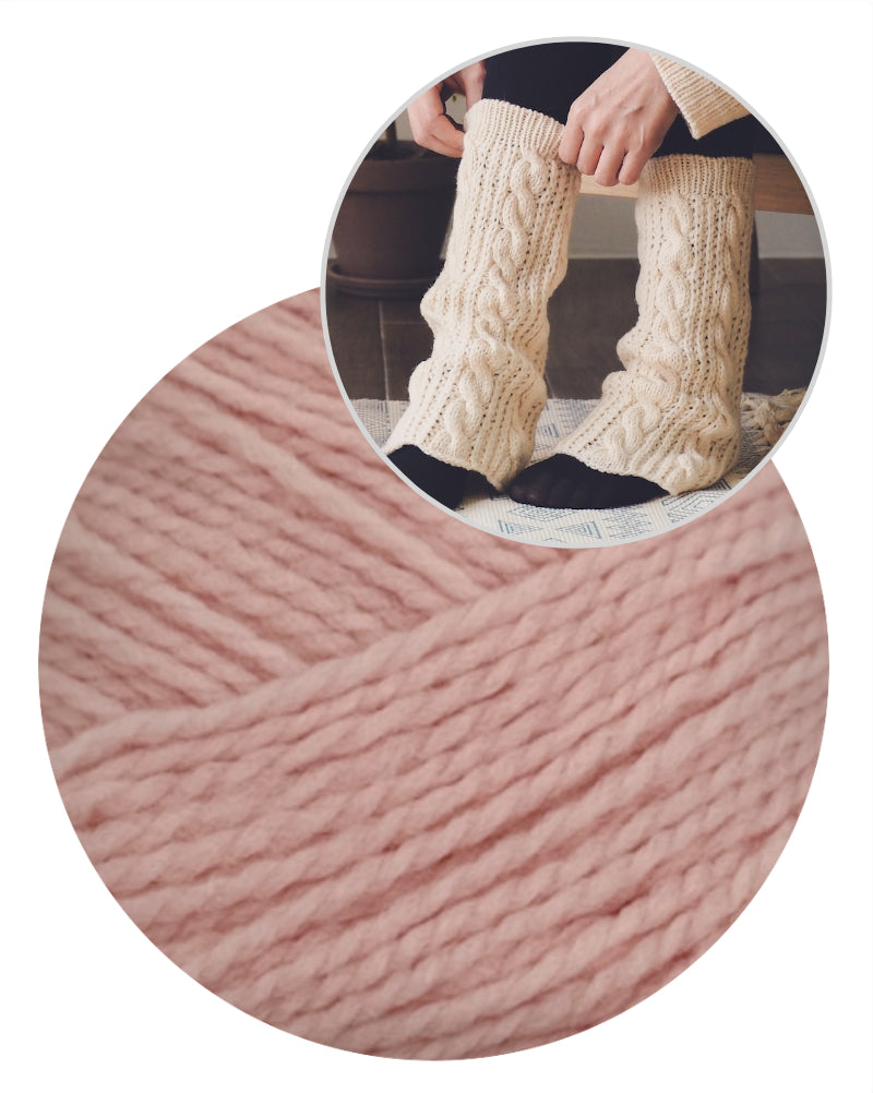 Heidi Leg Warmers | warme Zopfmusterstulpen aus Woolia von Gepard Garn