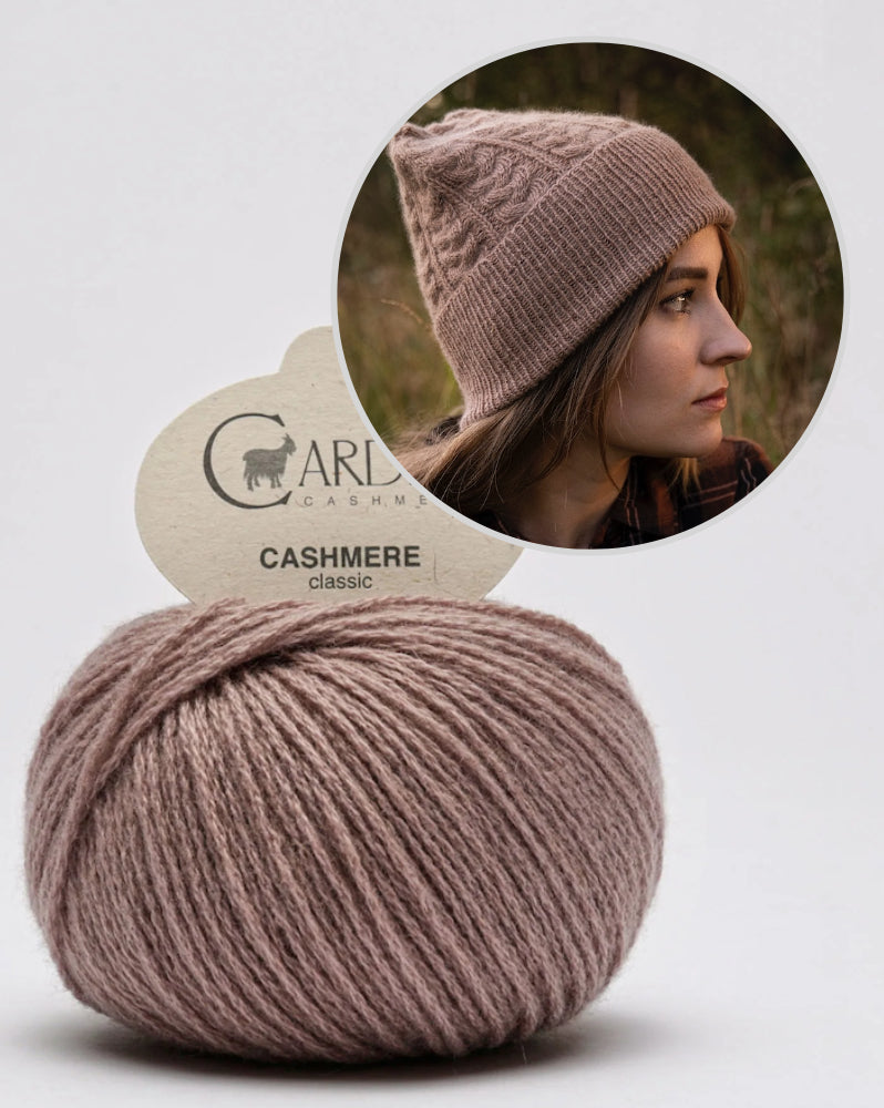 Heljä Mütze | extrem weiches Zopfmuster aus Classic Cashmere von Cardiff