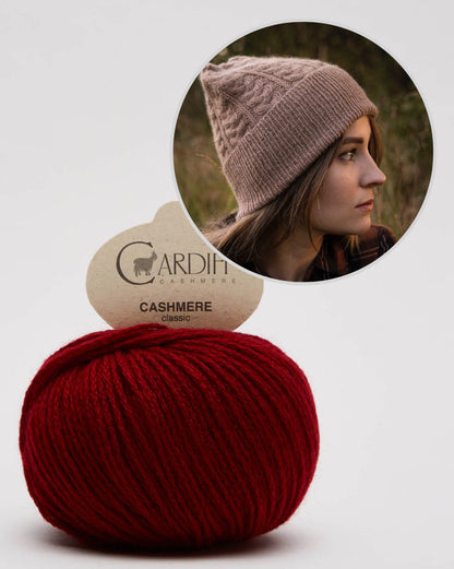 Heljä Mütze | extrem weiches Zopfmuster aus Classic Cashmere von Cardiff