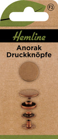Hemline, Anorak Druckknöpfe, 10 Stück, 15mm Durchmesser, silber