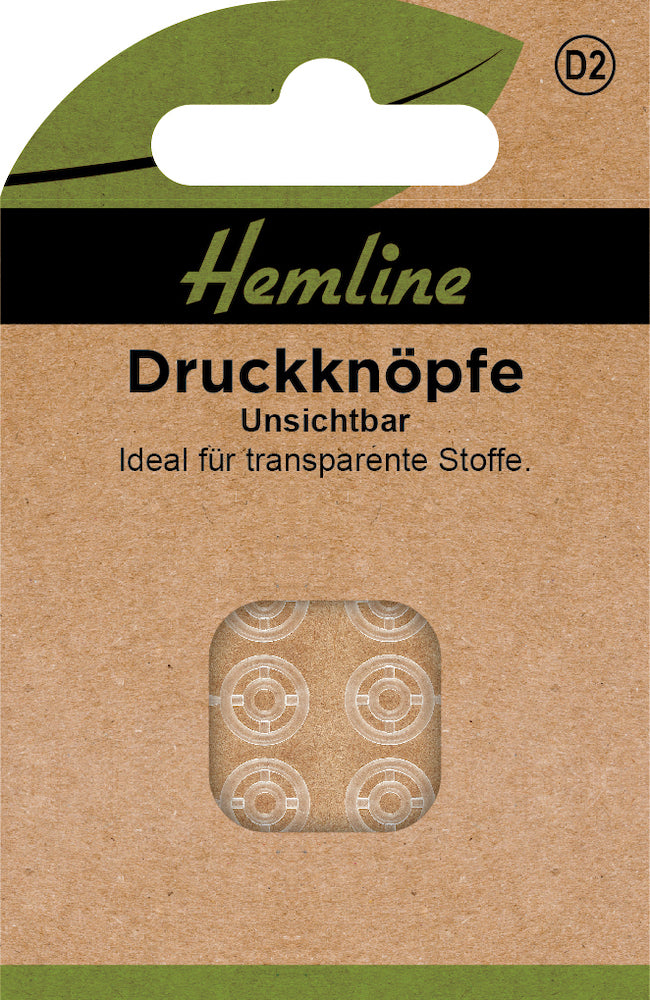 Hemline, Druckknöpfe unsichtbar, zum annähen, 12 Stück, 7mm Durchmesser