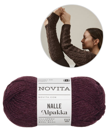 Hetki Yogasocken | zartes Zopfmuster aus Nalle Alpakka von Novita