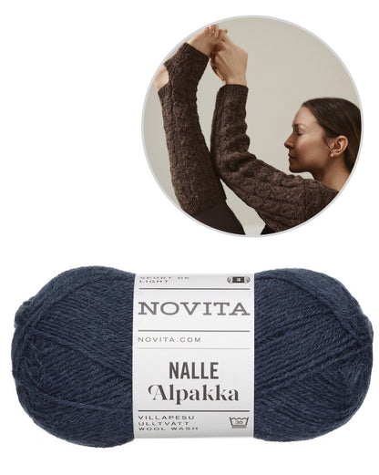 Hetki Yogasocken | zartes Zopfmuster aus Nalle Alpakka von Novita